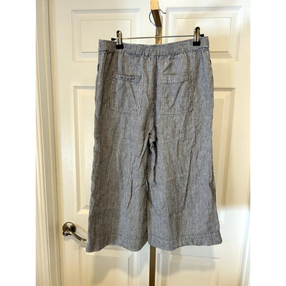 Marine Layer Aly Wide Leg Linen High Waist Cropped Pants, Size Small - Picture 5 of 7